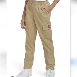 Levi’s Youth Cargo Pants Khaki Size 14 Boys Pull-On Waistband New NWT